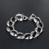S7 Snake Pattern Bracelet Rock Hip Hop Bracelet Heavy Metal Hand Jewelry CE294