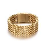 European American Titanium Steel Square Bracelet Wide Version Men's Accessories