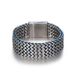 European American Titanium Steel Square Bracelet Wide Version Men's Accessories