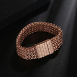European American Titanium Steel Square Bracelet Wide Version Men's Accessories