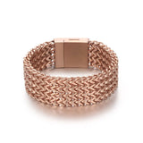 European American Titanium Steel Square Bracelet Wide Version Men's Accessories