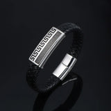Vintage Titanium Steel Bracelet Classic Great Wall Pattern Hip Hop Bracelet