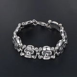 S7 Hand Decorated Titanium Steel Skull Bracelet Men's Bracelet
