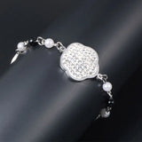 S7 Japanese Pearl Flower Girls' Bracelet with Chain - CE467