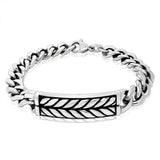 S7 Vintage Wheat Ear Titanium Bracelet Men's Jewelry