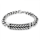 S7 Vintage Wheat Ear Titanium Bracelet Men's Jewelry