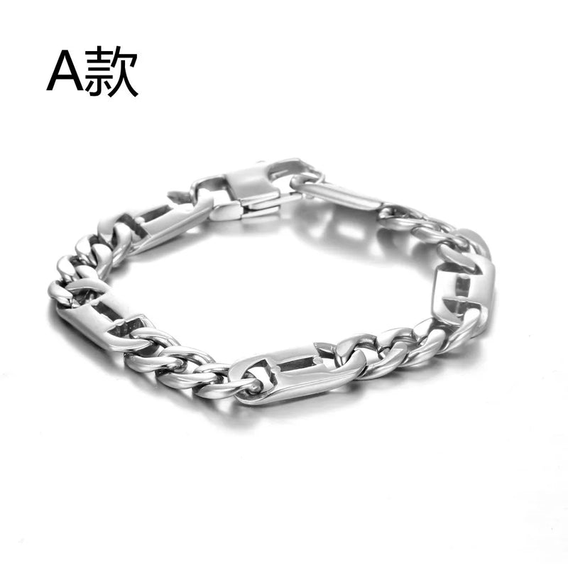 S7 Titanium Steel Bracelet Hip Hop Men's Splice Bracelet Rock Hand Jewelry