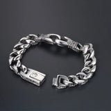 S7 Punk Vintage Double Ring Titanium Steel Bracelet Men's Bracelet
