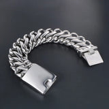 Men's Titanium Bracelet Punk Rock Stainless Steel Hip Hop Accessories