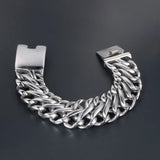 Men's Titanium Bracelet Punk Rock Stainless Steel Hip Hop Accessories
