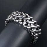 Men's Titanium Bracelet Punk Rock Stainless Steel Hip Hop Accessories