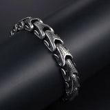 S7 Titanium Steel Casting Scale Pattern Bracelet Male Personality Hand Jewelry