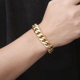 S7 Titanium Steel Cuban Chain Hip Hop Bracelet Men's Jewelry