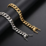 S7 Titanium Steel Cuban Chain Hip Hop Bracelet Men's Jewelry
