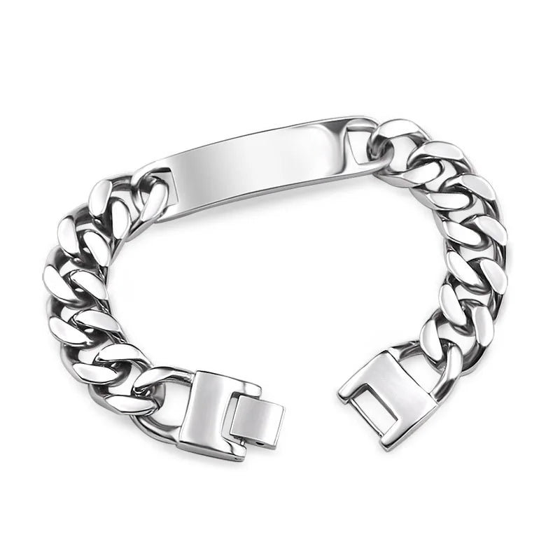 S7 Titanium Steel Punk Bracelet Glossy Antique Men's Bracelet