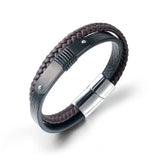 Yuansufeng Titanium Steel Multilayer Woven Bracelet Metal Clasp CE548