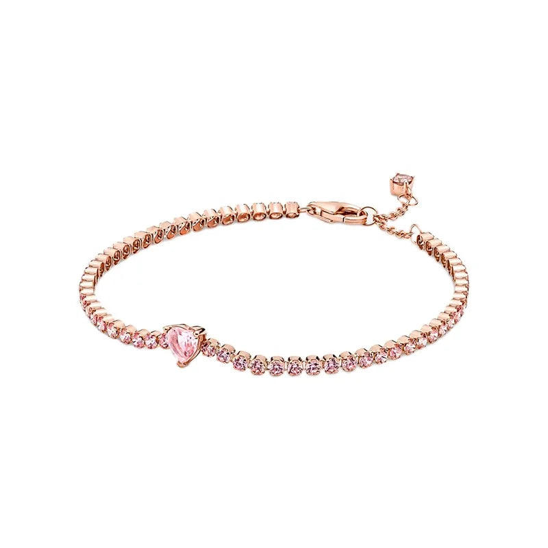 S925 Sterling Silver Diamond Bracelet for Girls Birthday Gift