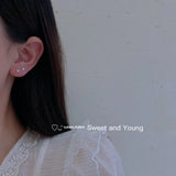 S925 Butterfly Stud Earrings Sets for Women Girls