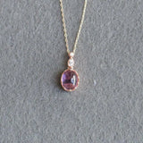 S925 Amethyst Pendant Women's Necklace Crystal Pendant