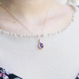 S925 Amethyst Pendant Women's Necklace Crystal Pendant