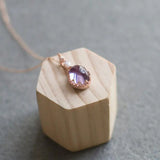 S925 Amethyst Pendant Women's Necklace Crystal Pendant