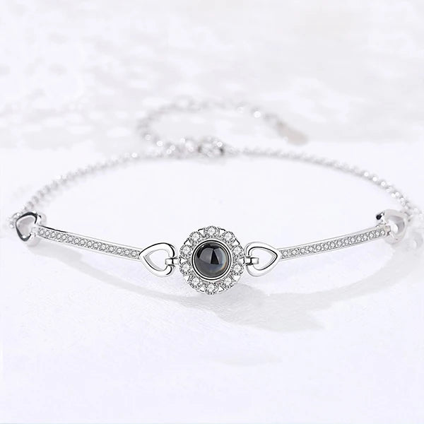 S925 100 Language 520 I Love You Female Projection Bracelet