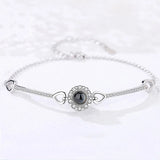 S925 100 Language 520 I Love You Female Projection Bracelet
