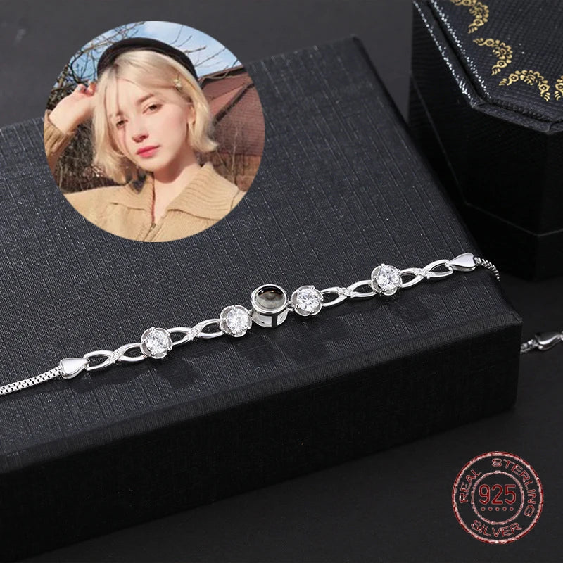 S925 Zircon Bracelet for Girlfriend Wife in Valentine Romantic Jewelry