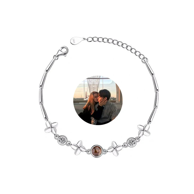 S925 Photo Projection Zircon Bracelet Valentine Gift Romantic Jewelry