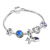 S925 Diamond Bracelet Set with Airplane Pendant