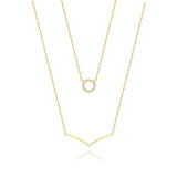 S925 Double Layer Female Collarbone Necklace Elegant Charm 18K Ladies Necklace