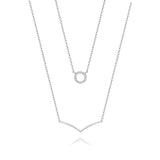 S925 Double Layer Female Collarbone Necklace Elegant Charm 18K Ladies Necklace