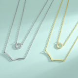 S925 Double Layer Female Collarbone Necklace Elegant Charm 18K Ladies Necklace