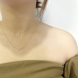 S925 Double Layer Female Collarbone Necklace Elegant Charm 18K Ladies Necklace
