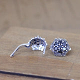 S925 Red Flower Ladies Ear Clip