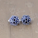 S925 Red Flower Ladies Ear Clip