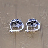 S925 Red Flower Ladies Ear Clip