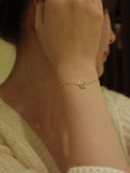 S925 Full Body Sterling Silver Flash Diamond Star Moon Bracelet