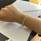 S925 Full Body Sterling Silver Flash Diamond Star Moon Bracelet