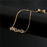 S925 Hot MAMA charm bracelet, micro-inlaid zirconium bracelet