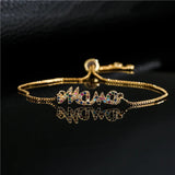 S925 Hot MAMA charm bracelet, micro-inlaid zirconium bracelet