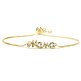 S925 Hot MAMA charm bracelet, micro-inlaid zirconium bracelet