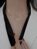 S925 Love Interlocking Pendant Necklace Sweet Romance