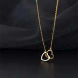 S925 Love Interlocking Pendant Necklace Sweet Romance