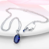 S925 Crystal Shell Pearl Pendant Necklace Women Silver Jewelry