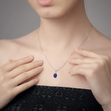 S925 Crystal Shell Pearl Pendant Necklace Women Silver Jewelry