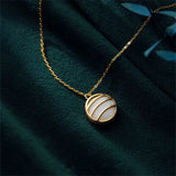Round Mother Necklace Clavicular Chain Fine Jewelry Accessories