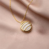 Round Mother Necklace Clavicular Chain Fine Jewelry Accessories
