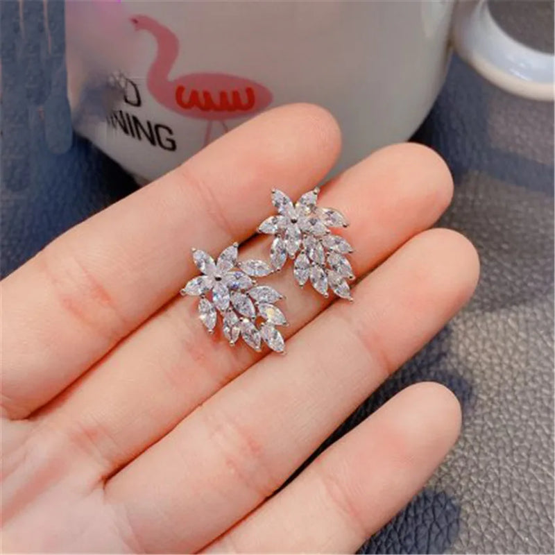 S925 Cubic Zirconia Drop Earrings High Accessories