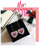 Heart Shape CZ S925 Drop Earrings for Women Fine Jewelry